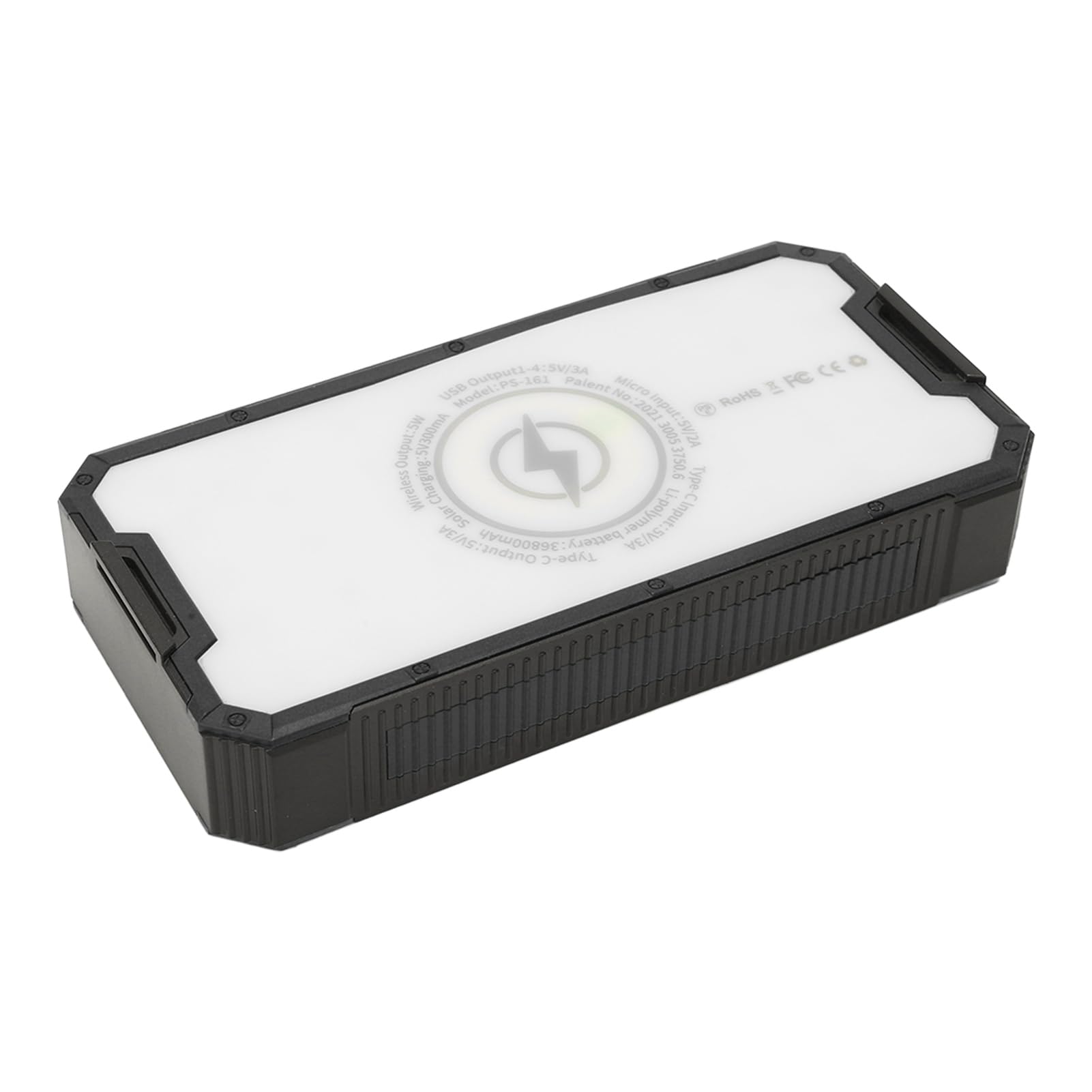 Charger Solaire 36800mAh utilisé pour Le Camping en Plein Air et la Randonnée avec 36 LED Portable Power Bank (Black)