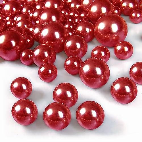 GLBYUNN 160pcs Pearl for Vase Filler and No Hole Pearls Beads for Christmas