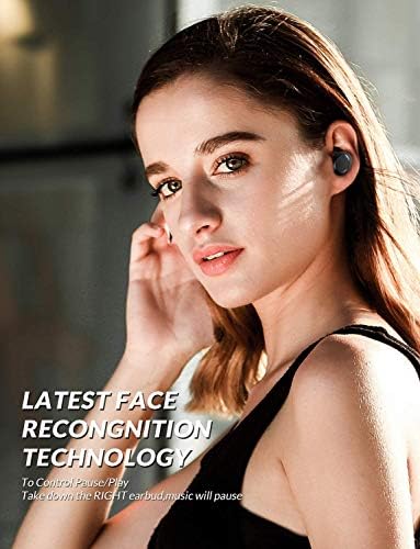 Wireless Earbuds, Motast Wireless Headphones Mini Bluetooth 5.0 Headphones in Ear with Mic, 30H Deep Bass Noise Canceling Bluetooth Earphones with LCD Display, IP7 Waterproof Running Headset for Sport