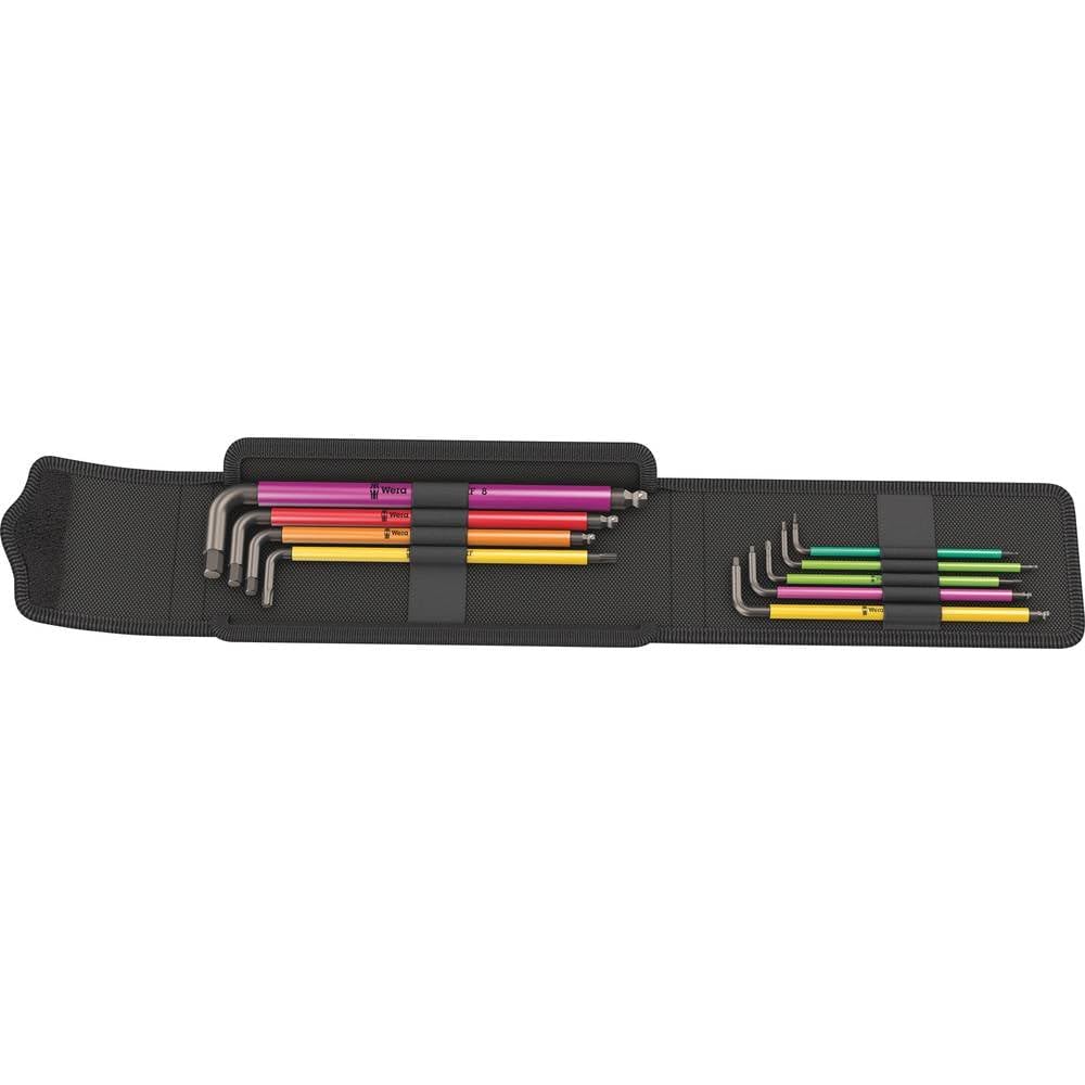 Wera 05004173001 Set di 4 biciclette, set di chiavi angolari per bicicletta, 9 pezzi