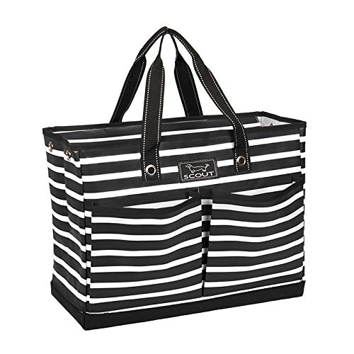 SCOUT BJ Bag, Large Tote Bag with 4 Exterior Pockets & Interior Zippered Compartment, Fleetwood Black