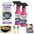 Fast-Acting Heavy-Duty Grill Degreaser Spray, 120 ML BBQ Heavy Duty Degreaser Grill Cleaner Spray, All-Purpose Cleaner for Burnt Food, Grease & Stubborn Grime (2 PCS)