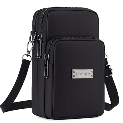 Multipurpose Crossbody Mobile Sling Bag for Men & Women – Waterproof, Adjustable Strap, Travel & Casual Shoulder Bag (Black)