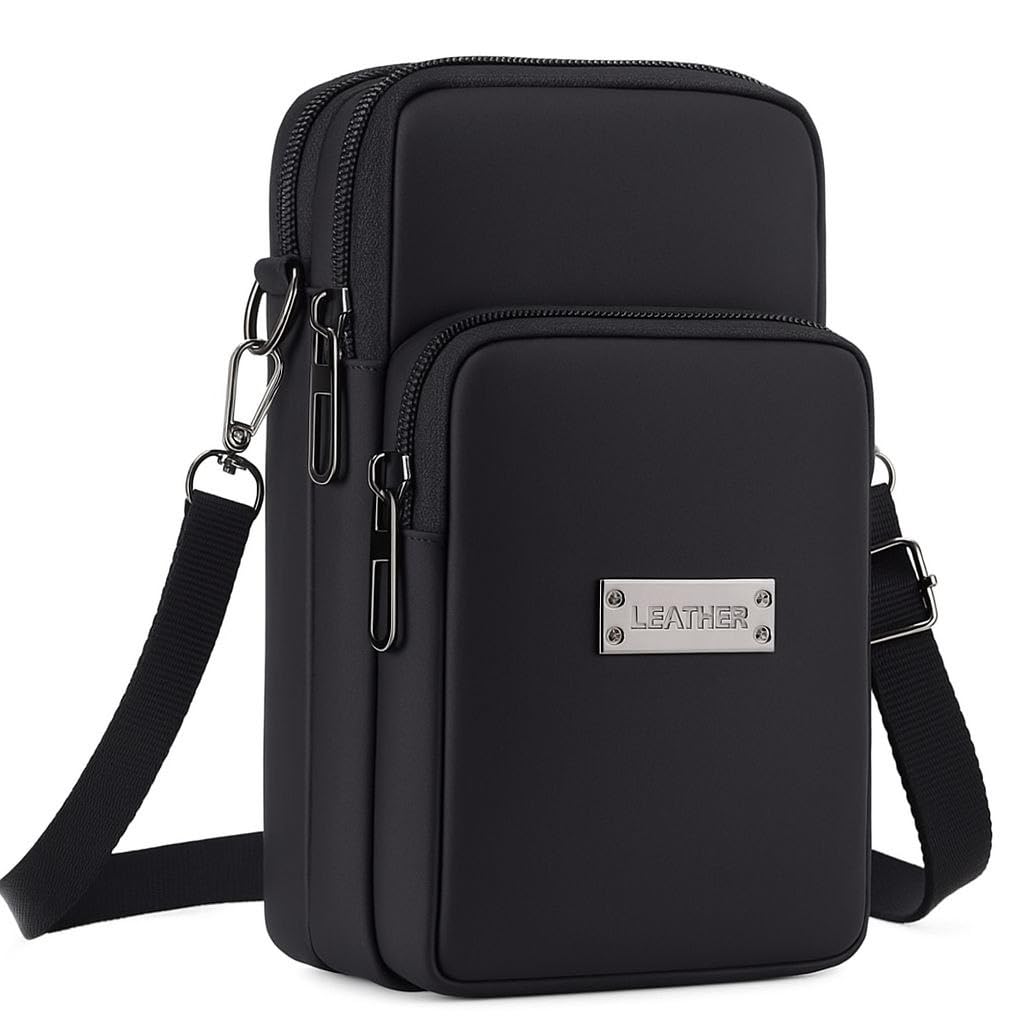 Multipurpose Crossbody Mobile Sling Bag for Men & Women – Waterproof, Adjustable Strap, Travel & Casual Shoulder Bag (Black)-picture-14