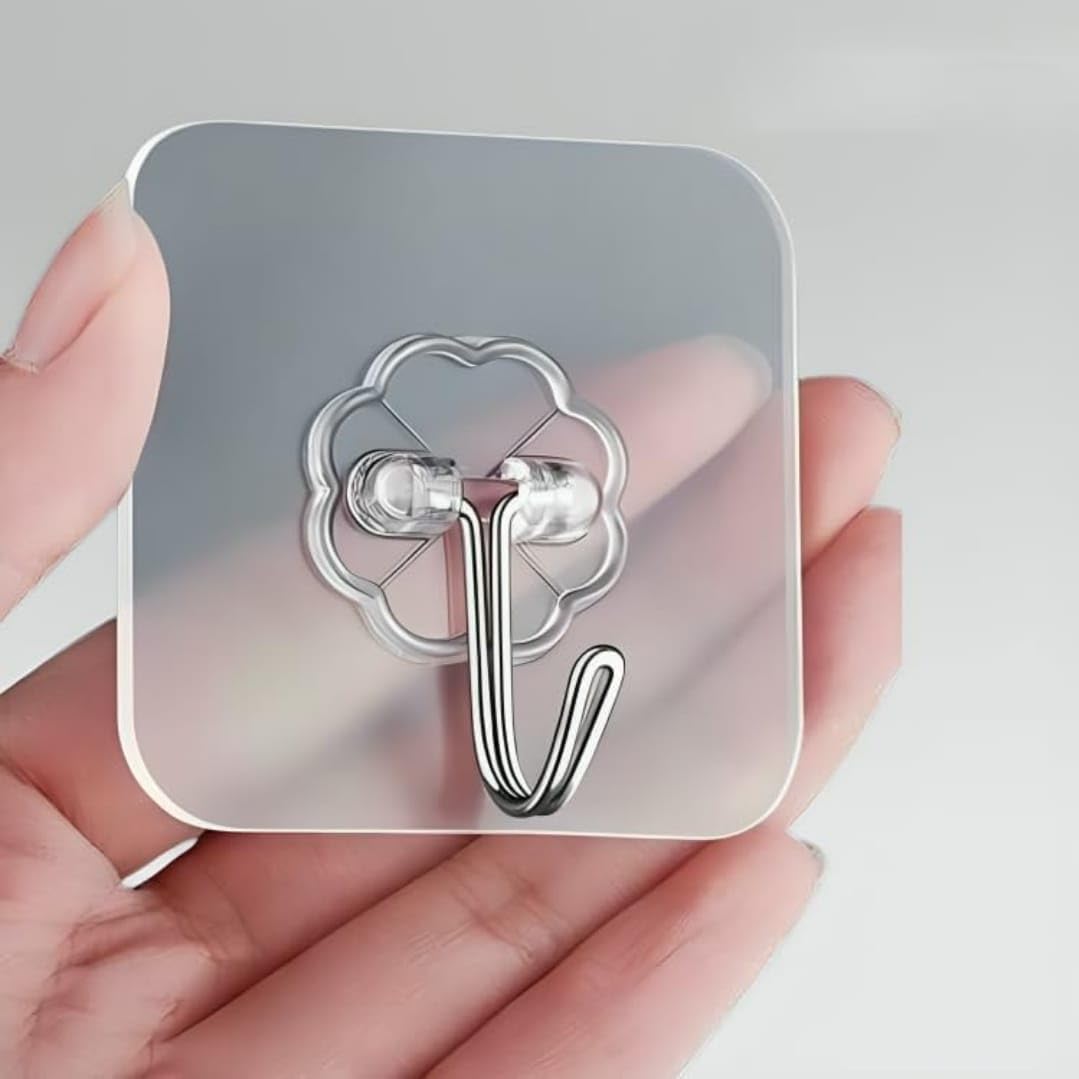 Radhika EasyBuy Self Adhesive Hooks for Hanging | Strong Hook for Wall | Hooks Without Drill| Self Adhesive Hooks for Wall | Clip for Clothes | Wall Hook, Clips, Sticker for Cloth Hangers (Pack of 5)-image-32