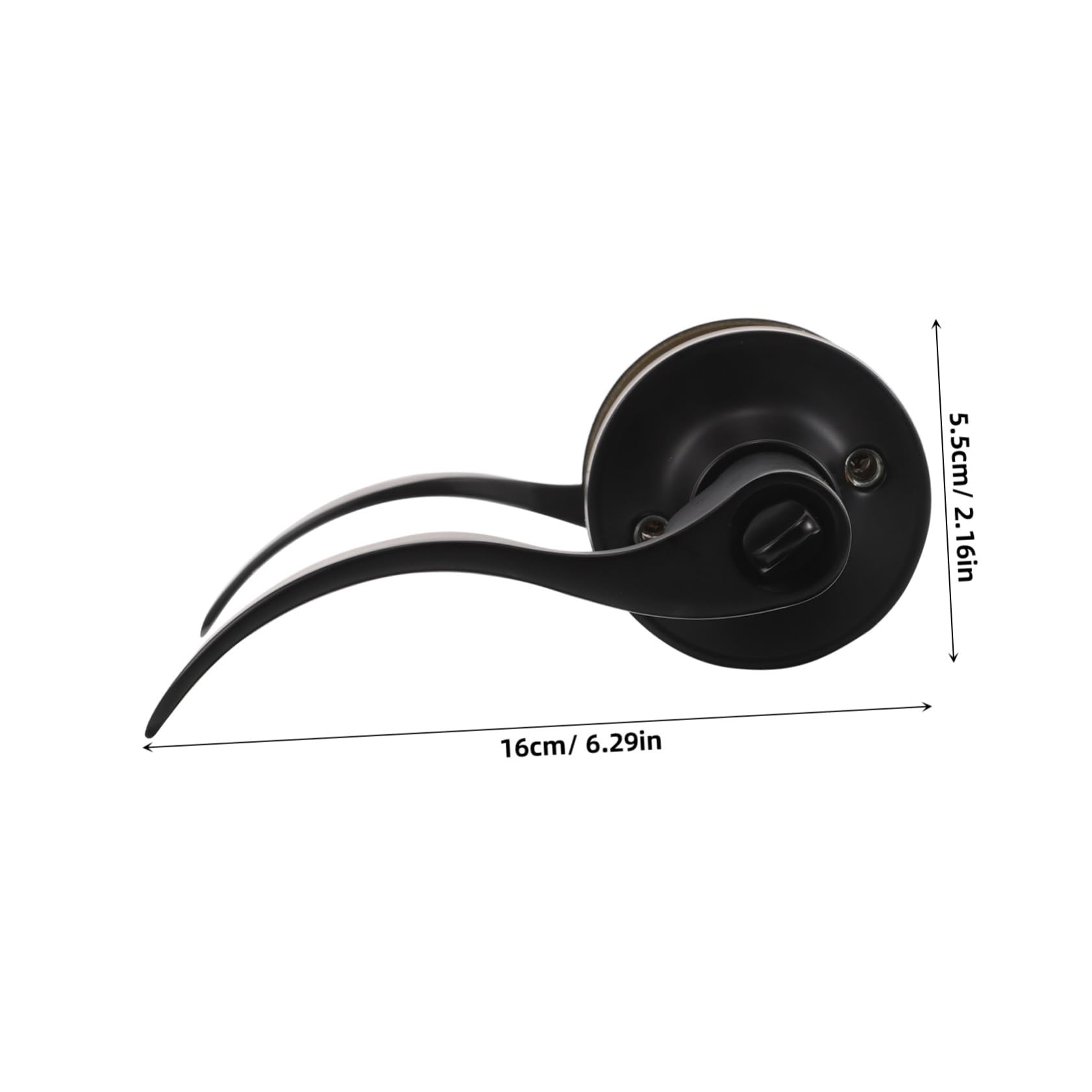 Mikikit Cerradura De Manija De Puerta Ondulada Con Llave Color Mate Negro Para Armario Baño y Dormitorio Herrajes Para Perilla De Puerta