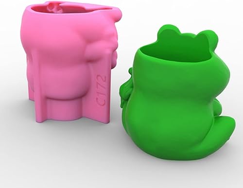 Miniatura 4 de Molde de silicona para macetas, forma de animal 3D, moldes de silicona para suculentas, para hormigón, cemento, yeso, arcilla polimérica, fundición