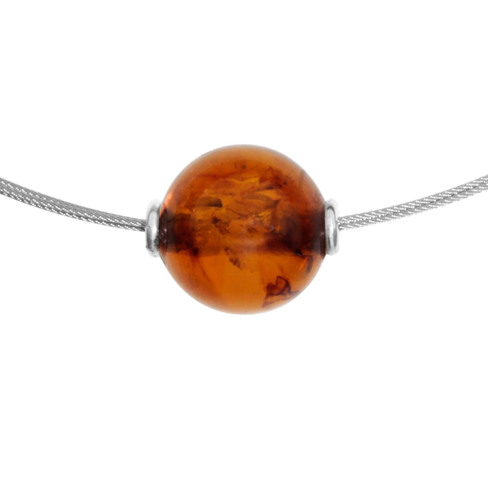 Collier - Bernsteinkugel 13 mm - Bernstein -,