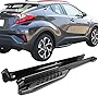 IKON MOTORSPORTS, Running Boards Compatible With 2018-2021 Toyota C-HR, Factory Style Unpainted Side Step Nerf Bars Pair Aluminum, 2018