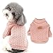 Ranphy Small Dog Sweater Pet Winter Cothes Knitted Puppy Cat Boy Girl Doggie Sweatshirt Soft Knitwear Outfit Doggy Pullover Warm Coat Solid Basic Apparel for Cold Weather