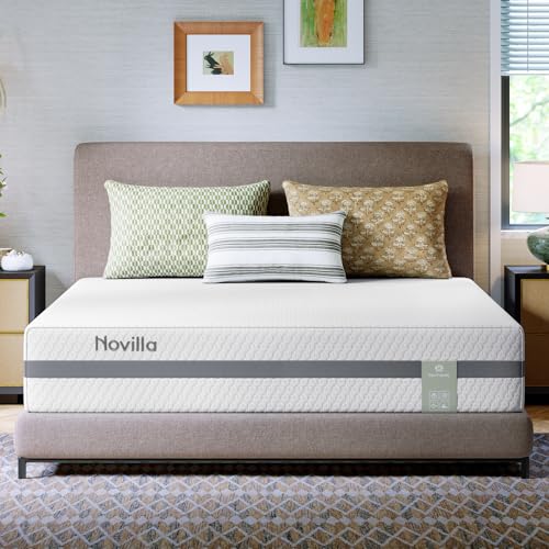 Image of Novilla California King Mattress, 12 Inch NanoGEL Memory Foam Mattress for Cooling Rest, Upgraded Dual-Support for Spinal Alignment & Durability, Medium Firm Cal King Mattresses with Breathable Cover