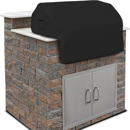 FDHTHJFYJ Outdoor Built-in Grill Cover for Blackstone Built-in Griddle 36-Inch 2021-2026, Water Resistant Heavy Duty BBQ Grill Cover for Outdoor Kitchen Island, All-Weather Protection,A Black