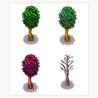 Stardew Valley Trees (Four Seasons) Sticker Decal Laptop Car Window Vinyl 5"
