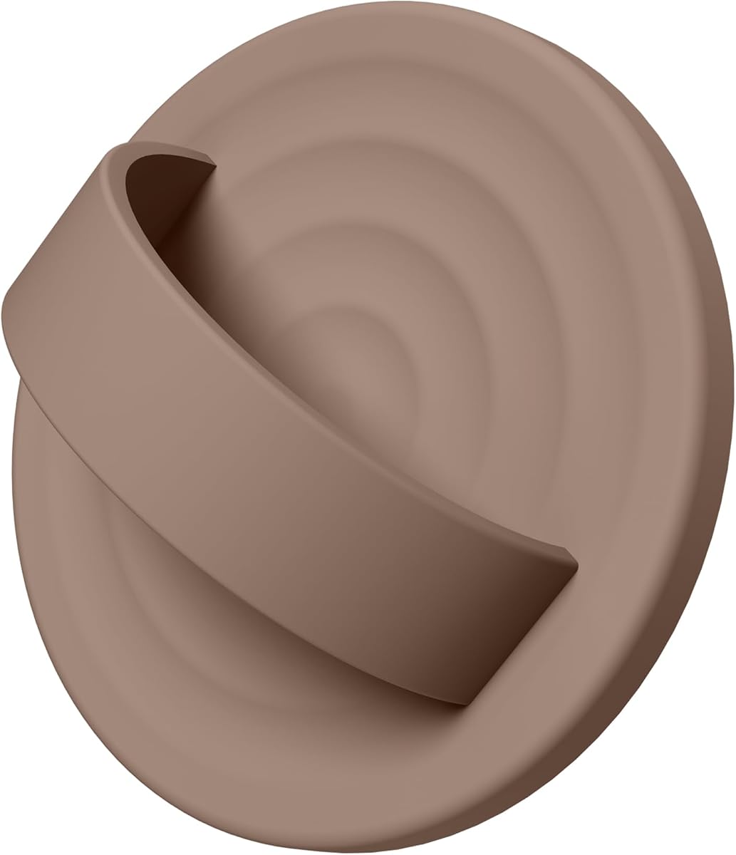 Magnetic Phone Grip Ring Holder, Liquid Silicone Magnet Cell Phone Grip Finger Loop, Compatible with Magsafe, Back of Phone for iPhone 17/16/15/14/13/12 Series, Light Brown