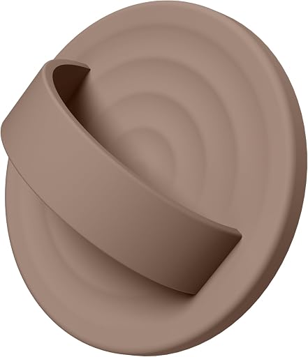 Magnetic Phone Grip Ring Holder, Liquid Silicone Magnet Cell Phone Grip Finger Loop, Compatible with Magsafe, Back of Phone for iPhone 17/16/15/14/13/12 Series, Light Brown