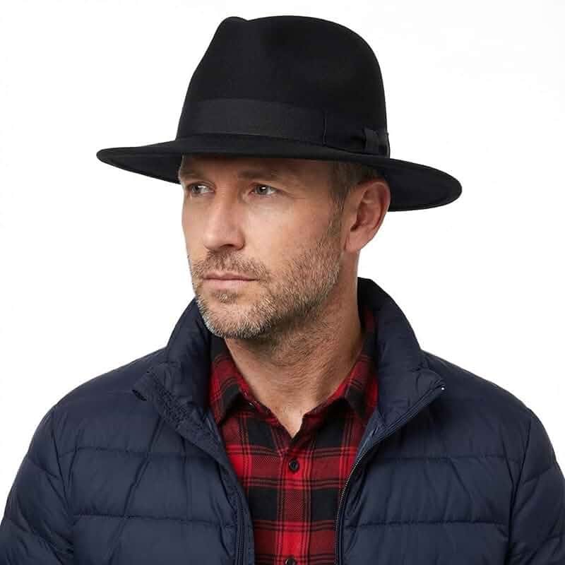 FREEBIRD99 100% Wool Wide Brim Fedora Hat Men Women Classic Felt Panama Jazz Trilby Adjustable
