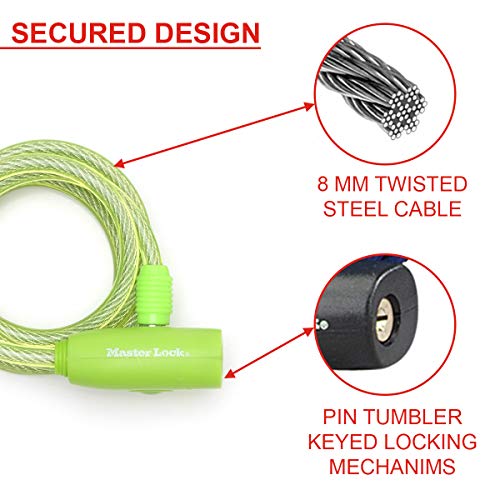 Master Lock 8212EURDPRO Lucchetto Bici [Chiave]