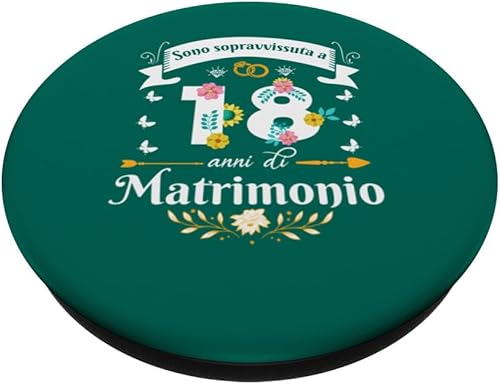 Miniatura 2 de Sono Sopravvissuta 18 años de matrimonio para mujer Moglie PopSockets estándar PopGrip