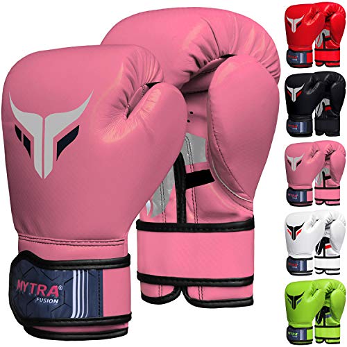 Mytra Fusion Kids Boxing Gloves AL2 (Pink, 6OZ)