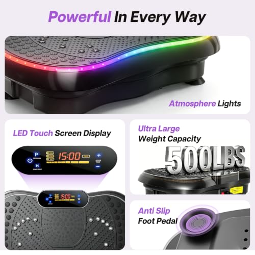 POWERFUEL Large Vibration Plate Exercise Machine for Lymphatic Drainage - image 3