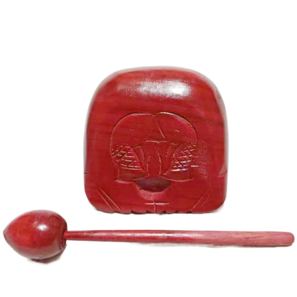 Instrumento de percusión de madera de Buda Woodfish rojo Cinnamomumumwood de 15 cm