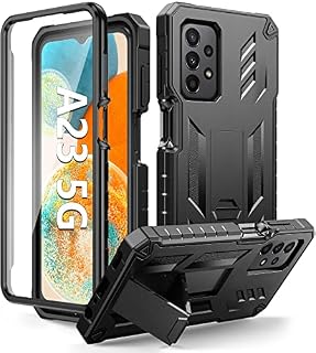 Case for Samsung Galaxy A23 5G: Military Grade Shockproof 360 Protection with Kickstand Durable Matte Phone Case - Heavy Duty Protective Aesthetic Mobile Phone Cover for Samsung A23 4G/5G punbor