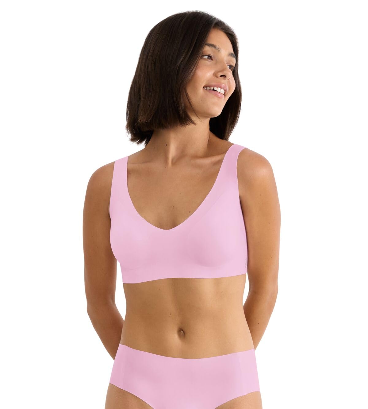 Sloggi Womens Zero Feel 2.0 Bralette Bra, Floral Pink, M UK