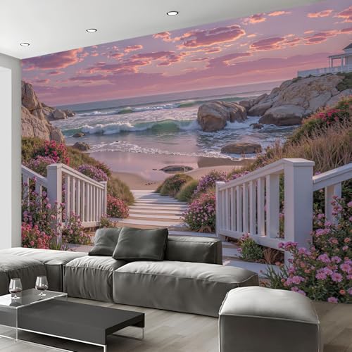 Fresque Murale Poudre Rosée Décoration Image Murale 400x280