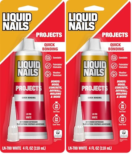 Image of Liquid Nails LN-700Small Projects and Repairs Adhesive, 4 Ounce (Pack of 2)