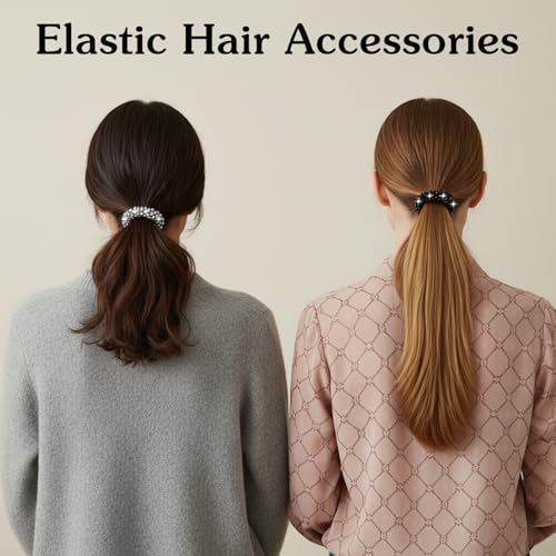 3 PCS Rhinestone Hair Tie, Sparkly Ponytail Holders,fancy Glitter Hair Scrunchies Rhinestone Hairs Accessories for Women and Girls