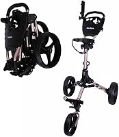 Vista 2 de MacGregor Carrito de golf plegable de 3 ruedas Titanium MacTec con soporte para paraguas