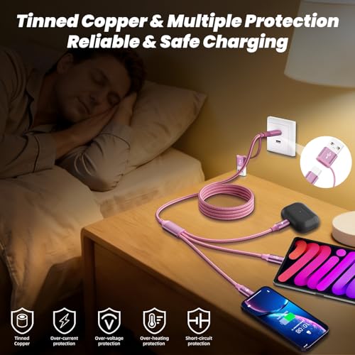 Image of 6 in 1 Multi Charging Cable for Multiple Devices, Cruise Travel Essentials
