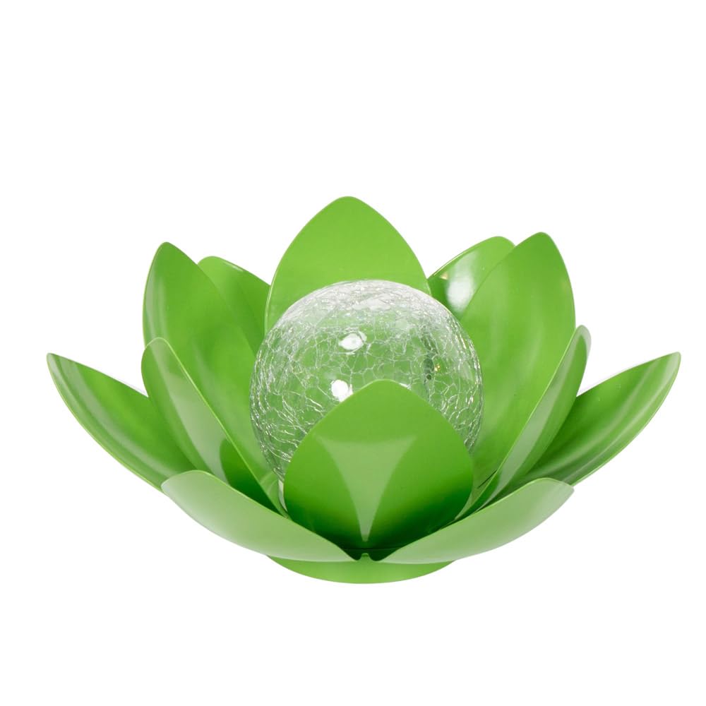 ValueLights | Waterlily Green Solar Powered Outdoor Lotus Flower Decoration Garden Light | Outdoor Lights, Home Décor & Improvement Essential