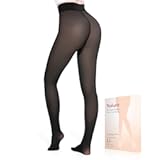 Women Fleece Lined Tights&comma;Fake Translucent Warm Pantyhose Leggings Fleece Lined Thermal Tights for Women in Winter&period;