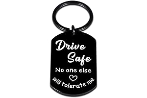 Engraved Drive Safe Keychain with " I Love You More Than Words Can Say"