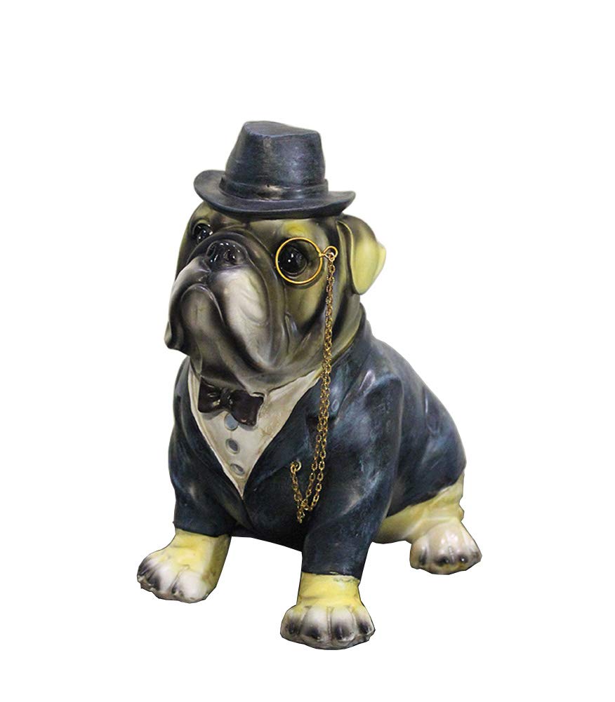 Statue de Bouledogue décoration résine animal artisanat pour maison et bureau
