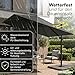 STEELSØN Elaris Premium Sonnenschirm rechteckig 300x300 cm – Ampelschirm inkl. Schutzhülle – Gartenschirm neigbar & 360° drehbar – Sonnenschutz UV50+ wetterfest – robustes Alu Gestell - anthrazit