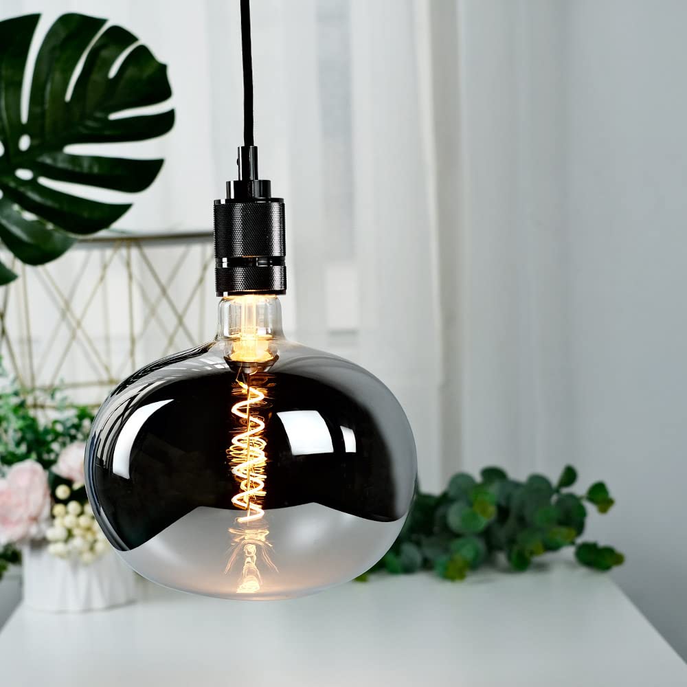 Vintage Led Birne φ220mm Riesige Edison Birne 4W Dimmbare LED Spezial Dekorative Glühbirne 220-240V E27 (Smoke)
