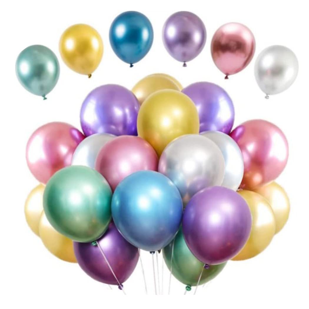 andropのふうせん Amazon | HappyHome 風船 メタリック バルーン 9色 50個入り 極