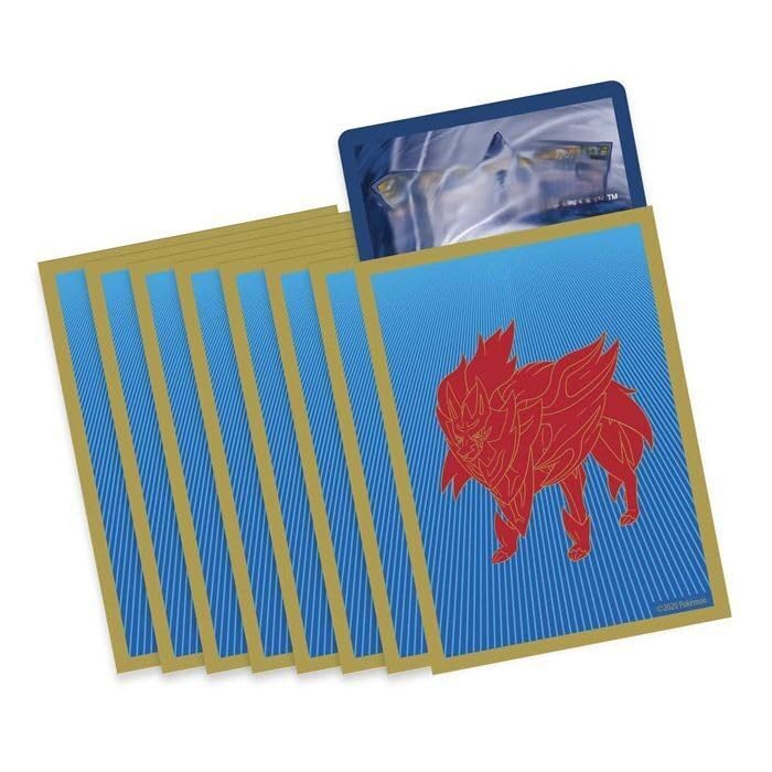Elite Top Trainer Box Sleeves Cases Matte for Cards, Card Sleeves Pack of 65, for Trading Card Games with BB-Toy-Trades Shipping Protection - Zamazenta Sword & Shield