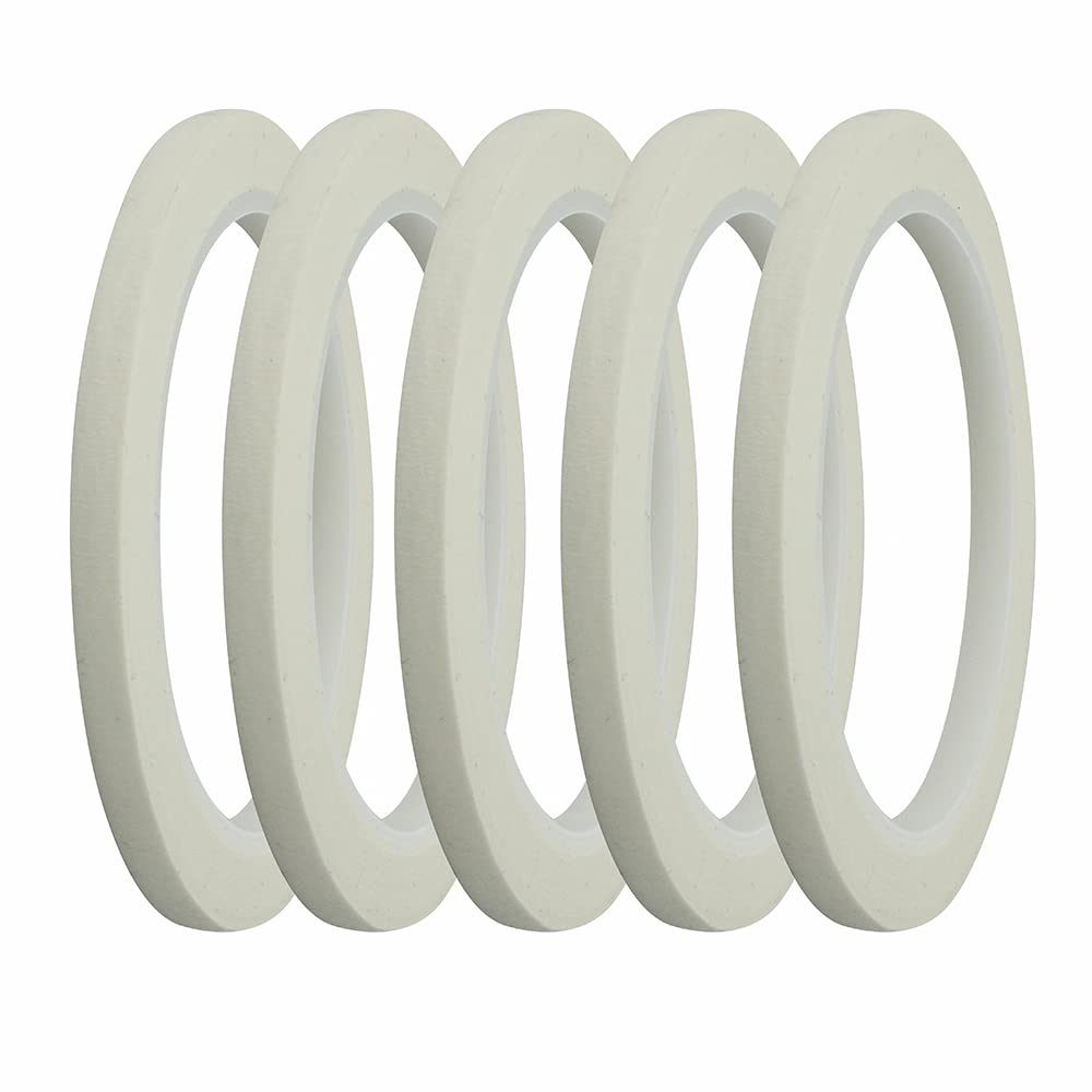 JINBING White Paper Masking Tape for Painting & Drawing & DIY Nail Arts & Pattern Making Draping Tape (1/8 inch x 10 Rolls)