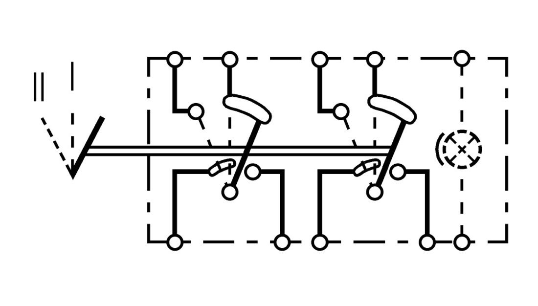 HELLA 6RH 007 832-351 Interrupteur De Basculement - Commande II-I-0, 5 Connexions, Avec Fonction Confort