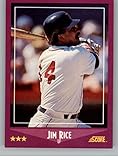 1988 Score #14 Jim Rice Boston Red Sox Official MLB Baseball Trading Card in Raw (NM or Better) Condition