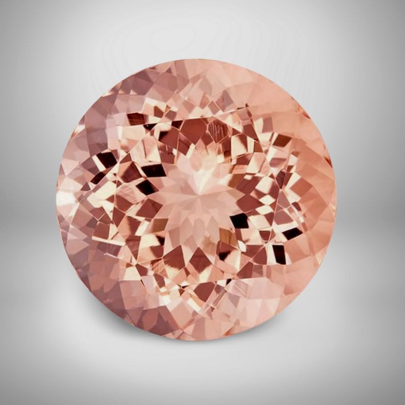 Morganite ronde brillante 15mm pour bague et pendentif DIY - 2
