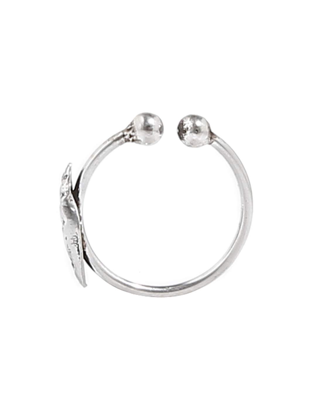 abhooshanPure 92.5 Sterling Silver Designer Press On Faux Nose Ring For Girls & Women| No Piercing required | Just Clip-On. Stylish and Latest Body Jewelry for Septum Couch Helix | With Certificate of Authenticity | Gift For Someone you Love