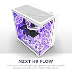 NZXT H9 Flow Dual-Chamber ATX Mid-Tower PC Gaming Case – High-Airflow Perforated Top Panel – Tempered Glass Front & Side Panels – 360mm Radiator Support – Cable Management – White - Image 2
