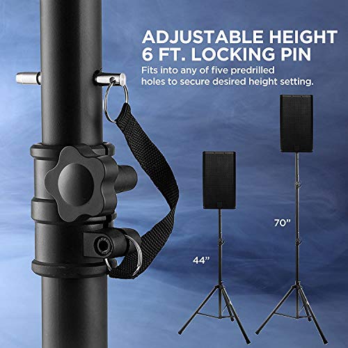 Starument Pa Speaker Stands And Touch Fastener Kit Secure Cables To The Stands 6 Ft. - Tripod Speaker Stand (1 X Stand) #TOP2