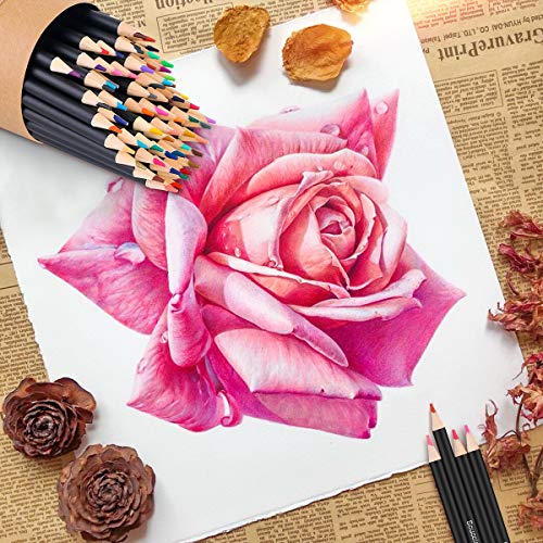 Image of Soucolor 72 Colored Pencils Set - Art Color Pencils for Adult Coloring Book | 72 Vibrant Oil-Based Colors, Soft Blendable leads, Smooth Laydown, Break-Resistant,- Coloring Books, Sketching, Adults.