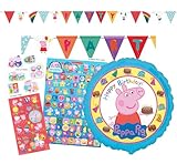 Paquete de decoración de fiesta para niños, kit de fiesta de cumpleaños infantil, pancarta de globos, calcomanías para fiestas