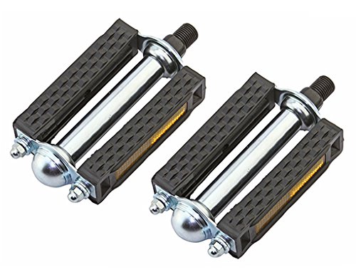 Alta Classic Square 804 Bicycle Pedals Chrome/Black,Multiple Sizes. (1/2